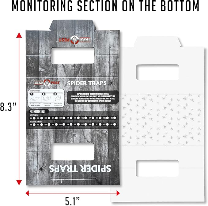 Spider Traps for Inside Your Home (30 Traps) - Spider Catcher Insect Traps Indoor - Spider Traps Indoor Bug Traps Sticky Traps for Spiders - Pre Baited Ultra Sticky Insect Glue Traps - Trap a Pest