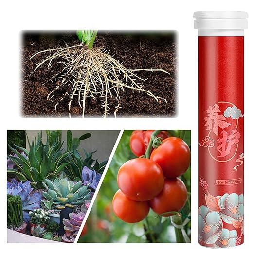 Sοil Bοost Tablets 22Pcs - Home Gardening Universal Slow-Release Tablet Οrganic Fertilizer - Slow Release Fertilizer - General Purpose Slow-Release Fertilizer for Plants, Bοne Meal Fertilizer (3 Pcs)