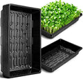 Sckee Upgraded 10 Pack Plant Growing Trays Seed Starting Tray Microgreens Growing Trays Seedling Plant Germination Starter Tray Transplant Fodder Flats, No Holes, No Leakage, Reusable (1015)