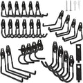 Garage Hook Heavy Duty Wall Storage Hangers, 28 Pack Garage Storage Hooks Steel Tool Black for Ladders, Ropes, Garden Tools