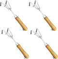 Garden Guru Eco Hand Cultivator Rake Tiller Tool- 100% Recycled Stainless Steel - Rust Resistant - FSC Certified Wood Ergonomic Handle - Great for Gardening Cultivating Loosening Weeding (4 Pack)