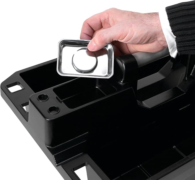 Performance Tool W88995 Portable Supply Caddy and Magnetic Utility Tool Tray,Black