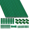 15Sets Garden Stakes Set 72PCS with Fiberglass Plant Stakes Sticks Supports and Accessories, DIY 4ft 5ft 6ft 7ft Tomato Stakes for Tomato,Vegetables, Pepper, Indoor Outdoor Spring Plants