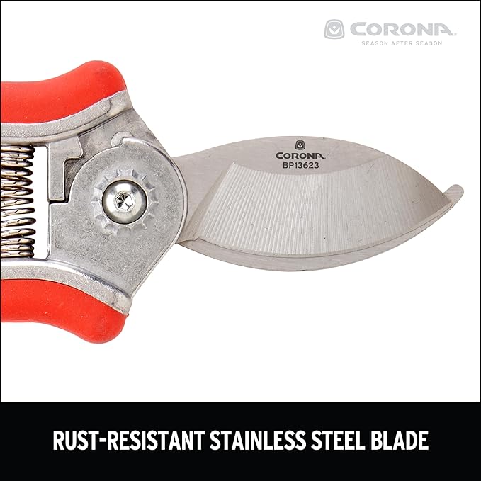 Corona BP 13623 Yard Essentials Houseplant Pruners, Red