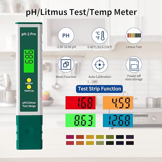 Digital pH and TDS Meter Combo, High Accuracy 0.01 Water Quality Tester and 3-in-1 TDS and EC Meter, PPM and µS Meter for Water, Practical Water Testing Kit