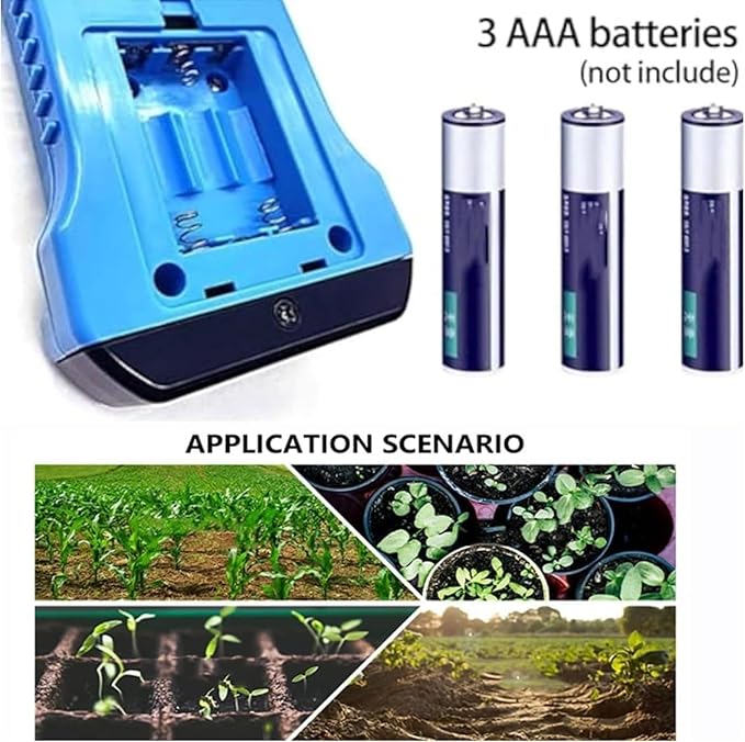 7 in 1 Soil Tester, Nitrogen, Phosphorus, Potassium NPK Tester, Fast EC, PH Tester, Soil Temperature and Humidity, Nutrient Conductivity, Intuitive Digital Display, for Fertility Test