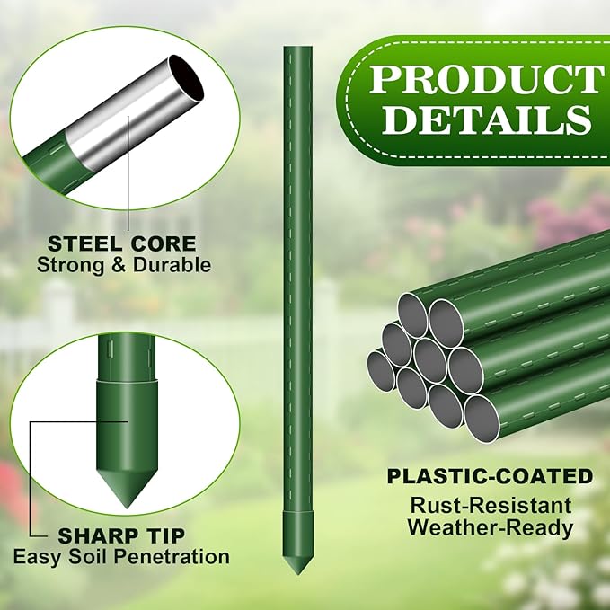 NNG 4 Packs 48 inches Tomato Cages with 10 Gallon Grow Bags,Garden Plant Support Cages,Plant Tower Stakes Garden Trellis for Climbing Plants,Tomato Plant Trellis for Vegetable Fruits Vines (4, Green)