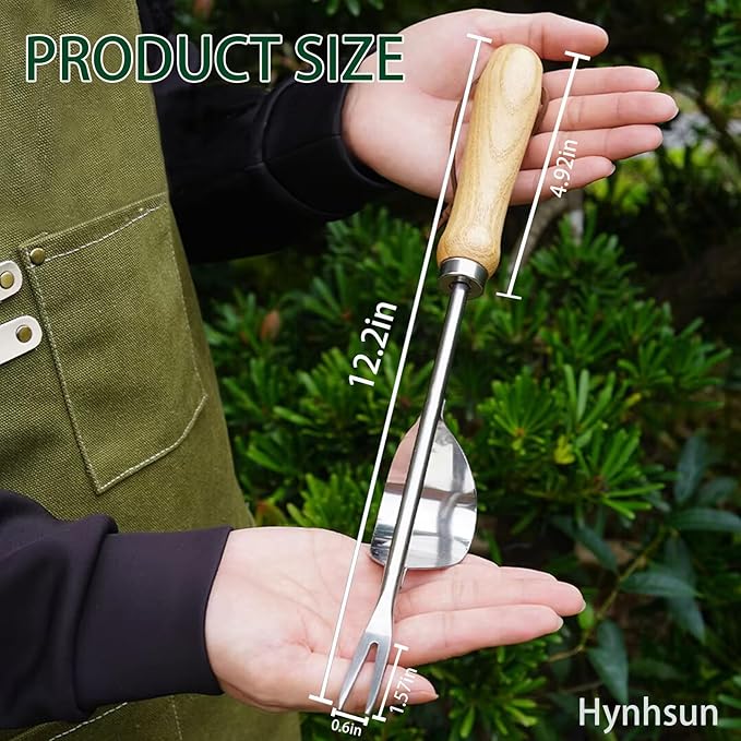 2025 Weed Puller Tool,Crack Weeder Tool, Stainless Steel Crevice Weeding Digger Tool, Paving Brick Moss Removal,6 Teethes Dual Purpose Hand Weeder Tool for Yard Garden, Lawn Edger and Driveway(3 Pcs)