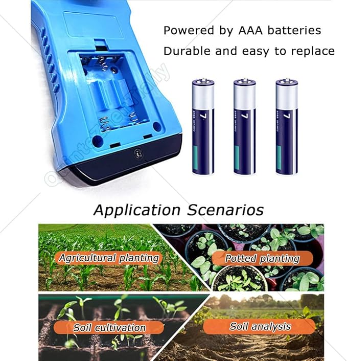 High Accuracy Digital Sensitive 7-In-1 Npk Meter,Multifunctional Soil Fertility Tester,Soil Ph Meter for Garden,Phosphorus,Nitrogen,Potassium Npk Tester,Moisture,Nutrient Conductivity