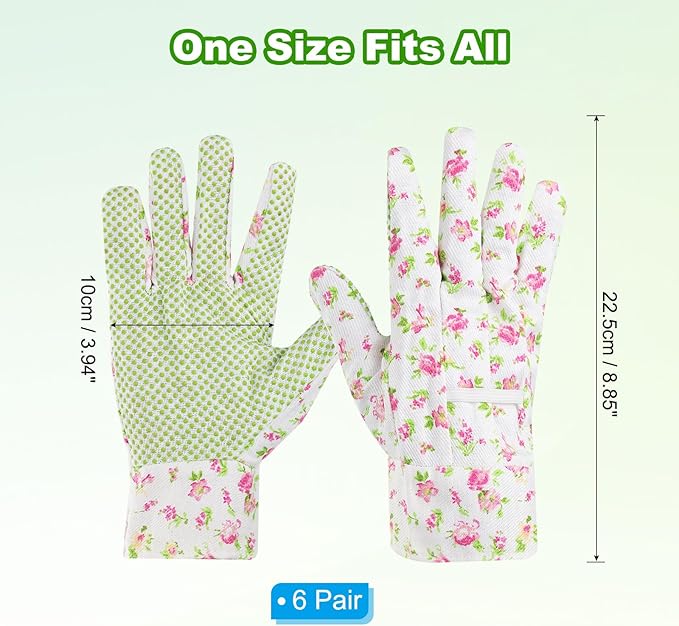 PATIKIL Floral Gardening Gloves for Women Non-Slip Grip Garden Glove Women Working Yard Gloves for Gardening, Planting