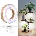 3CCT Grow Lights for Indoor Plants, 48 Full Spectrum LED Plant Light for Indoor Growing with Enhanced Red & Blue, 4/8/12H, 10-Level Dimmable, 2 in 1 Small Ceiling Grow Light Wood Grain, 1-Head
