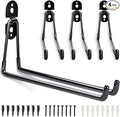 Garage Hooks Heavy Duty - 11 Inch Large Wall Mount Storage Hanger, 4 Pack Long Hook Garage Organizer for Hanging Tool, Chairs, Hoses, Ladder, Bulk Items, Ropes, etc.