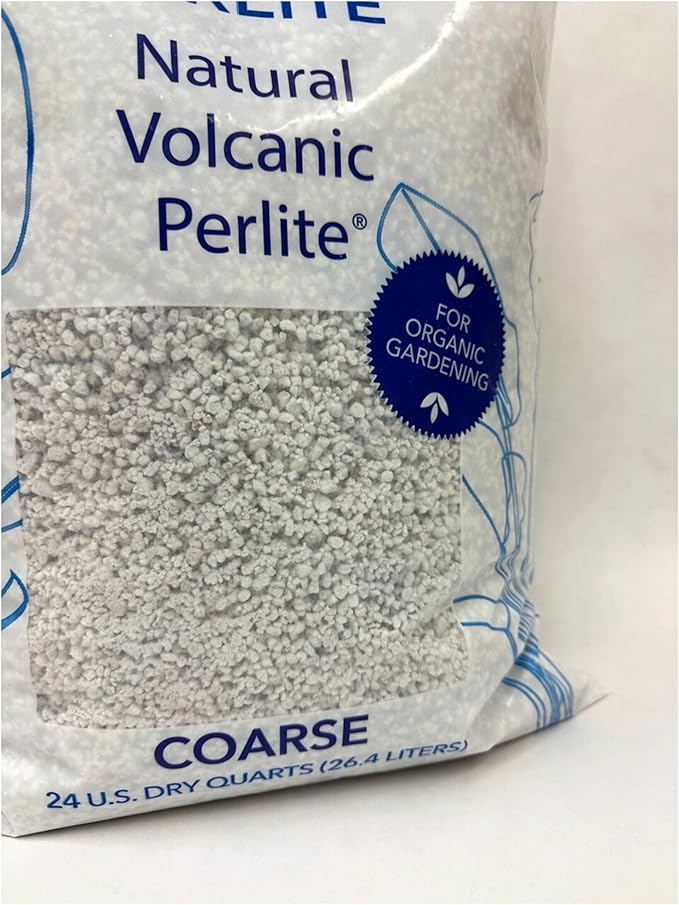 Supreme Perlite Coarse Horticultural Perlite for Potting Soil, Seed Starting, Propagation & Organic Gardening, 24 Quart Bag - Improves Drainage and Soil Aeration for Indoor or Outdoor Plant Use