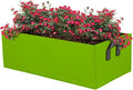 Square Grow Bags, Garden Fabric Planter Container with Handles Bed Flower Vegetables Pots 1MM Thickness Economic Colorful (Green,23.62x11.81x7.87 Rectang)