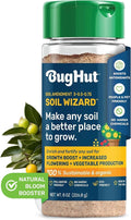 BugHut Soil Wizard Organic Soil Amendment – All Purpose Plant Food for Houseplants, Vegetables, Flowers, and Herbs - Chemical-Free Nutrient Source for Indoor & Outdoor Gardens - 8 oz. Shaker