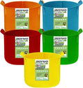 15Gal Grow Bags, Colorful Fabric Plant Pots - Tomato & Veggie Planter, 5-Pack