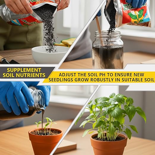 Soil Conditioner & Plant Booster Powder - Water Soluble Soil Amendment for Garden Beds, Potted Plants, Lawns to Improve Aeration, Enhance Fertilizer Uptake & Support Root Growth - 7 oz