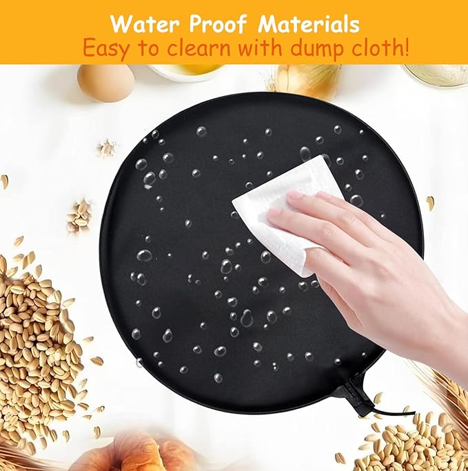 Brewing Heat Pad Sourdough Proofing Heat Mat with Temperature Controller Auto Off Timer for Home Beer Brewing Kombucha Yogurt Kefir Fermentation Sourdough Bread Proofing (With Controller, 2 Pack)