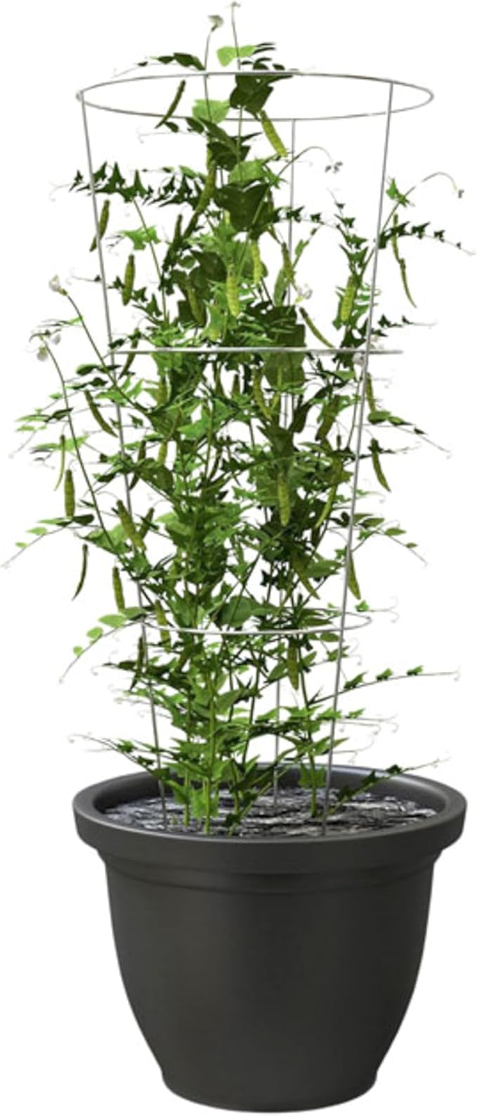 BestNest Panacea 89723 Round Tomato & Pepper Towers – Galvanized Steel Plant Cages, 33" H with 3 Rings & 3 Legs – 15" Stakes – Heavy-Duty Support for Outdoor Plants – 20 Pack