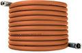 Camco EvoFlex 50-Ft Water Hose - RV Drinking Water Hose Contains No Lead, No BPA & No Phthalate - Flexible Design w/Stainless Steel Strain Relief Ends - 5/8” Inside Diameter, Brick (22587)