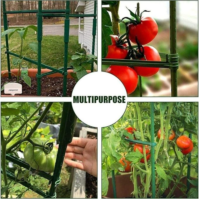 36Pcs Adjustable Plant Trellis Connector Clip Plastic Plant Connector Stakes Garden Plastic Connector Connecting Joint Buckle Clip 16mm