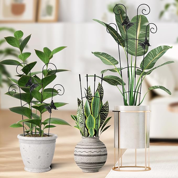 30 in Tall Plant Trellis Indoor,Metal Garden Trellis for Climbing Plants, 2P