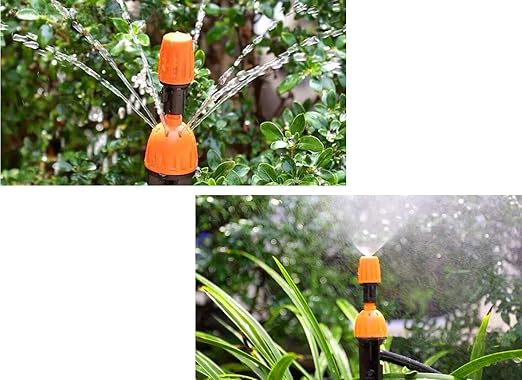 CTKcom Micro Spray Adjustable 360 Degree Water Flow Irrigation Drippers on Stake Emitter Drip System,Pack of 25