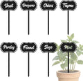 CUTHOLLOW 8PCS Metal Plant Markers Stakes Food Spices for Outdoor Indoor, 3.5"x7" Waterproof Cute Garden Plant Labels Signs Tags for Farmhouse Greenhouse Decor - Funny Gardening Gifts