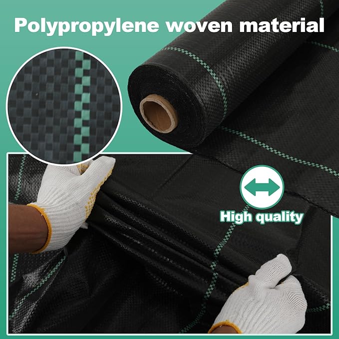 6ft*300ft Landscape Fabric,Weed Barrier Fabric,3.2oz Heavy Duty Weed Blocker Fabric,Weed Contorl for Underlayment,Gardening Weed Mat-Durable,Easy Installation