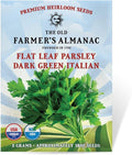 The Old Farmer's Almanac Heirloom Parsley Seeds (Dark Green Italian Flat Leaf) - Approx 1500 Seeds - Non-GMO, Open Pollinated, USA Origin