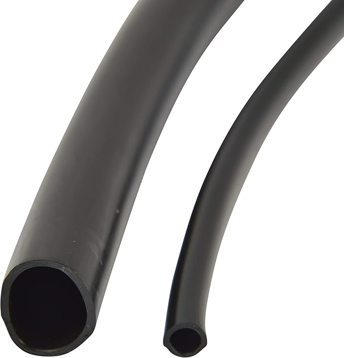 Raindrip 052010P 1/2 in. Drip Irrigation Supply Tubing, 100 ft., for Emitters, Irrigation Parts, and Drip Systems,Black Polythyrene (Pack of 2)
