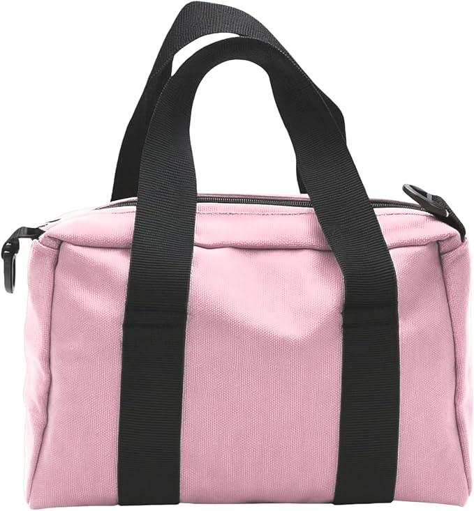 BLIRITEL 14 Inch Wide Mouth Tool Bag, Heavy Duty Canvas Tool Storage Bag, Large Capacity Handbag, Multi-function Tool Organizer Tote Bag for Storage Wrenches Pliers (Pink, 14 Inch)