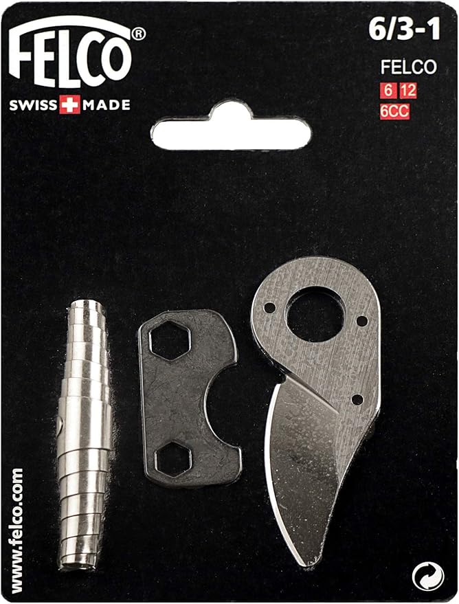 FELCO Hand Pruner Replacement Kit (6/3-1) - Spare Blade, Spring, & Adjustment Key for Garden Shears & Clippers, Genuine SWISS MADE
