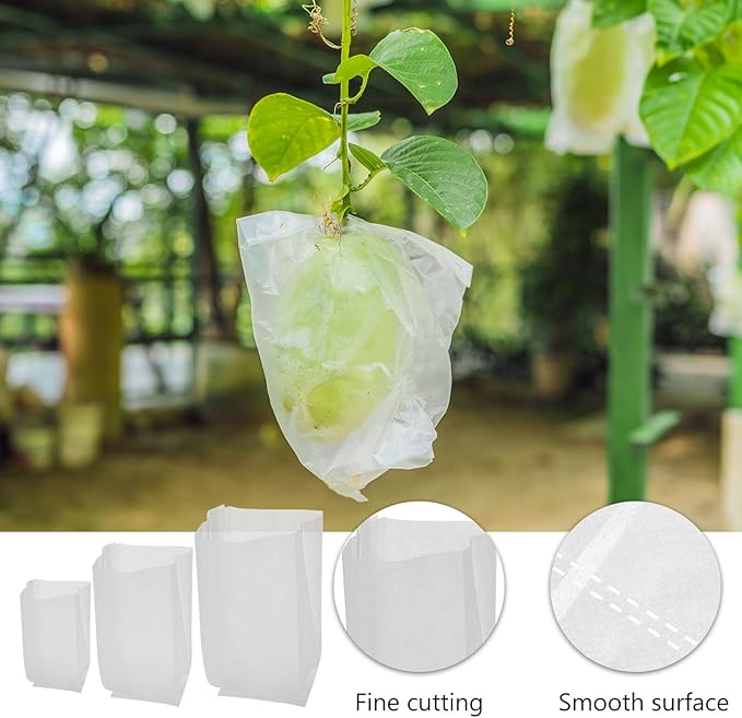 FAVOMOTO 300pcs Non-Woven Plant Growing Bags Nursery Seedling Pouches with 3 Sizes (10x12cm, 16x18cm, 20x22cm) for Tree and Vegetable Growth, Lightweight Reusable Garden Grow Bags