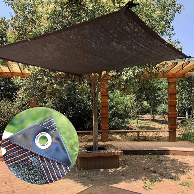 winemana 40% Black Shade Cloth, Edge with Buttonhole, Resistant Garden Shade Cloth with Taped Edge for Plants Greenhouse Swimming Pool (10 FT x 14 FT)