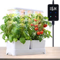 Indoor Garden Led Grow Light, Full Spectrum LED Grow Lamp for Indoor Plants with Intelligent Controller, Height Adjustable, Ideal for Home Desk Plant Lighting (White, 16 * 6.3 * 7.1 inch)
