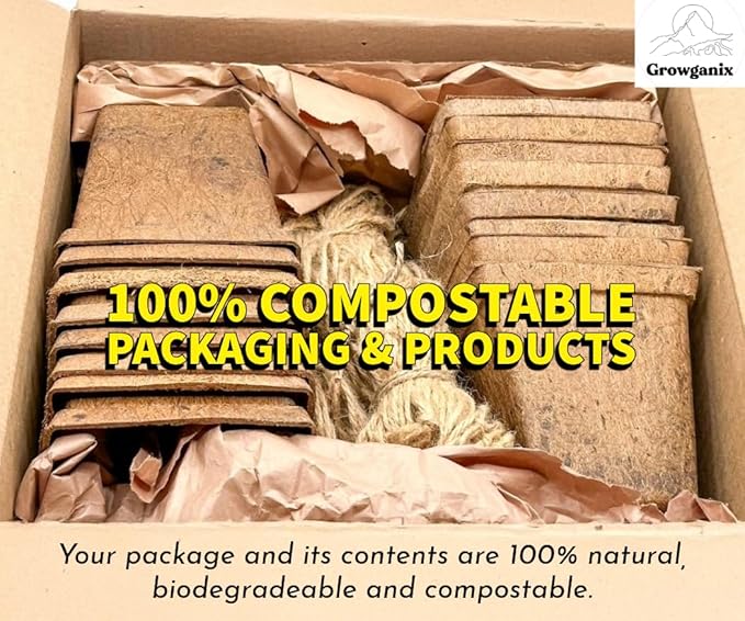 Non-Woven Jute Fabric Grow Bag with Handles, Biodegradeable Pot, 100% Natural Fiber, Breathable, Fast Root Growth, Available in 3 & 5 Gallon. (8, 3 Gallon)