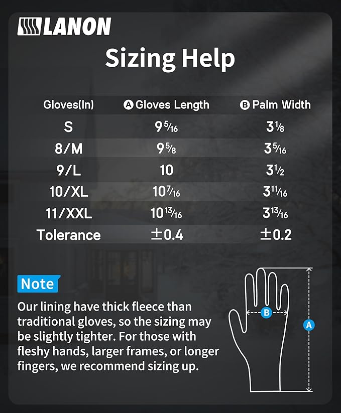 LANON Waterproof Winter Work Gloves, Double Latex Coated, Thermal Insulated Freezer Gloves for Cold Weather, Heavy Duty, Non-Slip Grip, Wrist Closure, Grey,L