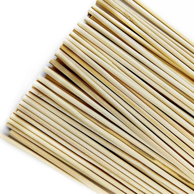 TIHOOD 200PCS/Set Bamboo Plant Stakes Kit, 50PCS Orchid Clips with 50PCS 18” Green Bamboo Plant Stakes, 100PCS Metallic Twist Ties for Supporting Stems Vines Stalks Grow Upright (Yellow)