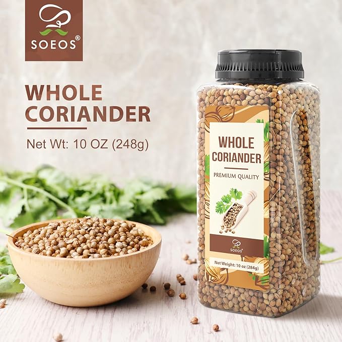 Soeos Coriander Seeds, 10 Oz (284g), Whole Coriander, Fresh Aromatic Coriander Seed for Cooking, Versatile Corianders Spice for Kitchen (Pack Of 1)