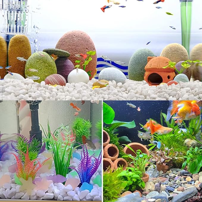 YISZM 10LB Succulent and Cactus Gravel Pebbles, 1/5 Inch Natural Decorative Polished Stones, River Rocks for Plants, Vases, Aquariums, Terrarium and Outdoor Gardening,Peach