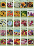 25 Pack Flower Garden Seeds - Deluxe Organic Heirloom Variety Pack, Non-GMO, Perfect for Home Gardening and Planting