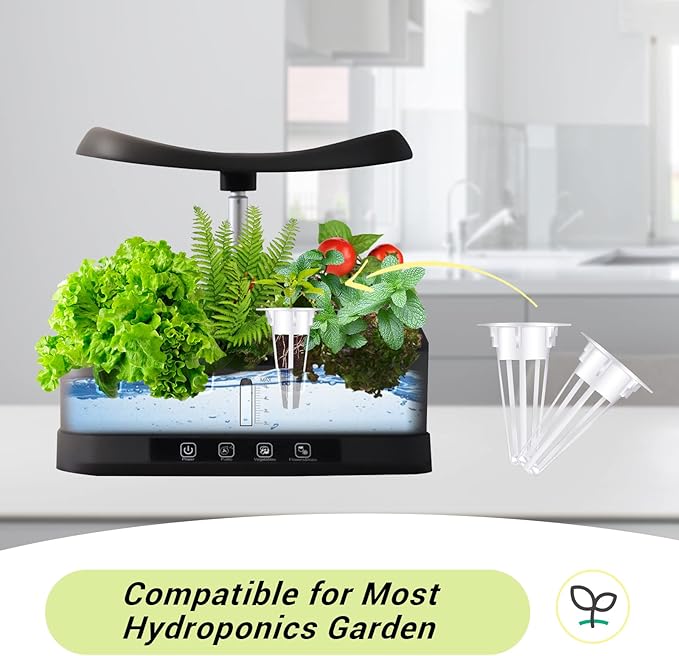 YBB 50PCS Grow Baskets, Hydroponic Seed Starter Pods Baskets Replacement Compatible with Aerogarden Hydroponic Growing System with 60 Pcs Plant Labels