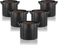 Gardenera Premium 5-Pack 3 Gallon Fabric Grow Bags - Thickened Planters with Aeration and Handles, Great for Growing Vegetables, Flowers, and Herbs