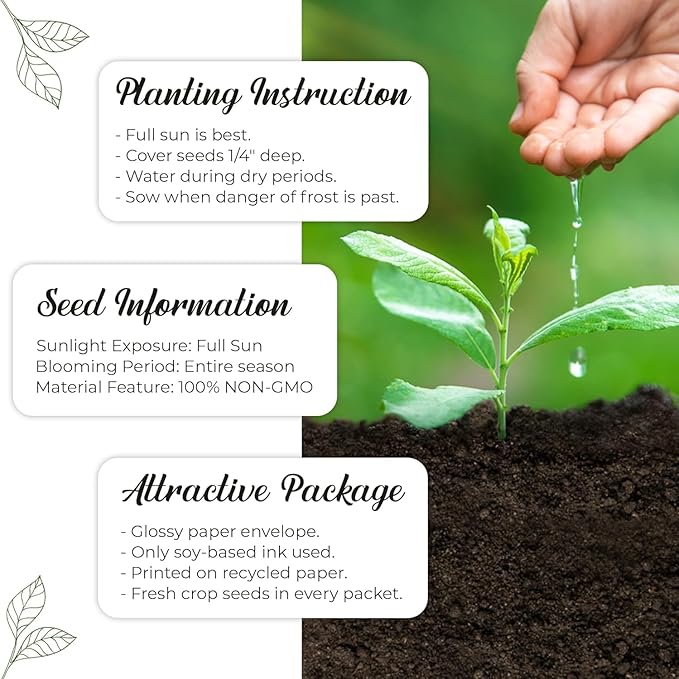 Pack of 25 Pre-Filled Seed Mix Packet Wildflowers Plant for Funerals, Memorial Services in Loving Memory Flower Path Also Serves Thank You Celebration of Life Favors Plant Seeds Year-Round