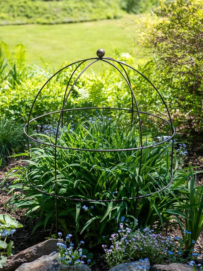 Gardener’s Supply Company Jardin Bird Cage Plant Support | Large Sturdy Grow-Through Steel Flower Trellis Garden Decor | Best for Peonies, Baptisia, Sedum & Other Perennials - 36 Inch