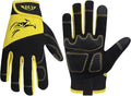 DLY Heavy Duty Work Gloves, Impact Protection Mechanic Gloves, Synthetic Leather Work Gloves, Touchscreen Capable