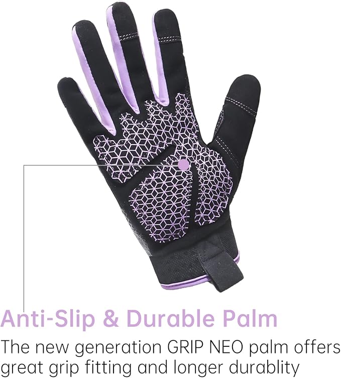 Womens Work Gloves XSmall Working Gloves for Women Work Gloves with Grip Touch Screen,Breathable Mechanic Working Gloves Lightweight Purple XS