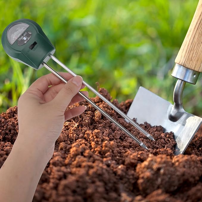 Hemoton 3-in-1 Mini Soil Tester with Moisture Meter and Ph Tester Soil Testing Accessory for Garden Lawn and Indoor Plants and Moisture Measurement