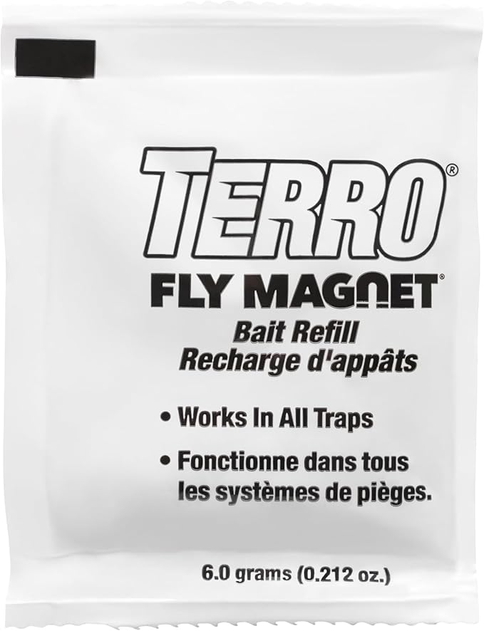 TERRO T380 Outdoor Reusable Fly Magnet Fly Trap - Poison Free Trap with Bait